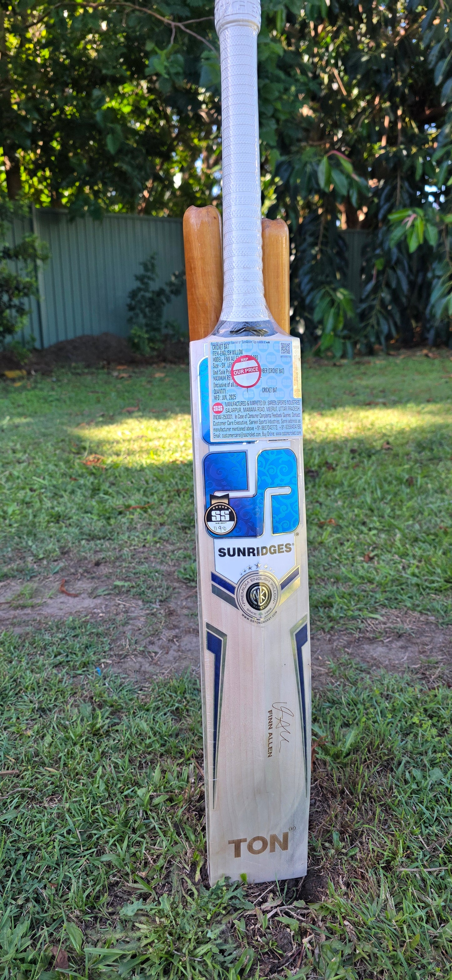 SS TON Players Pro Finn Allen SH English Willow Cricket Bat