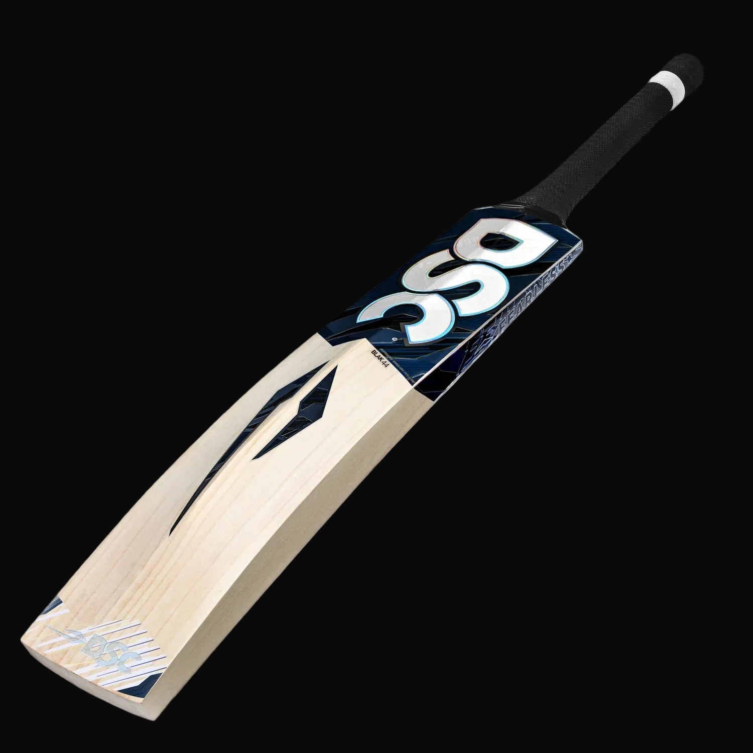 Crickets bat with a brand logo on a white background