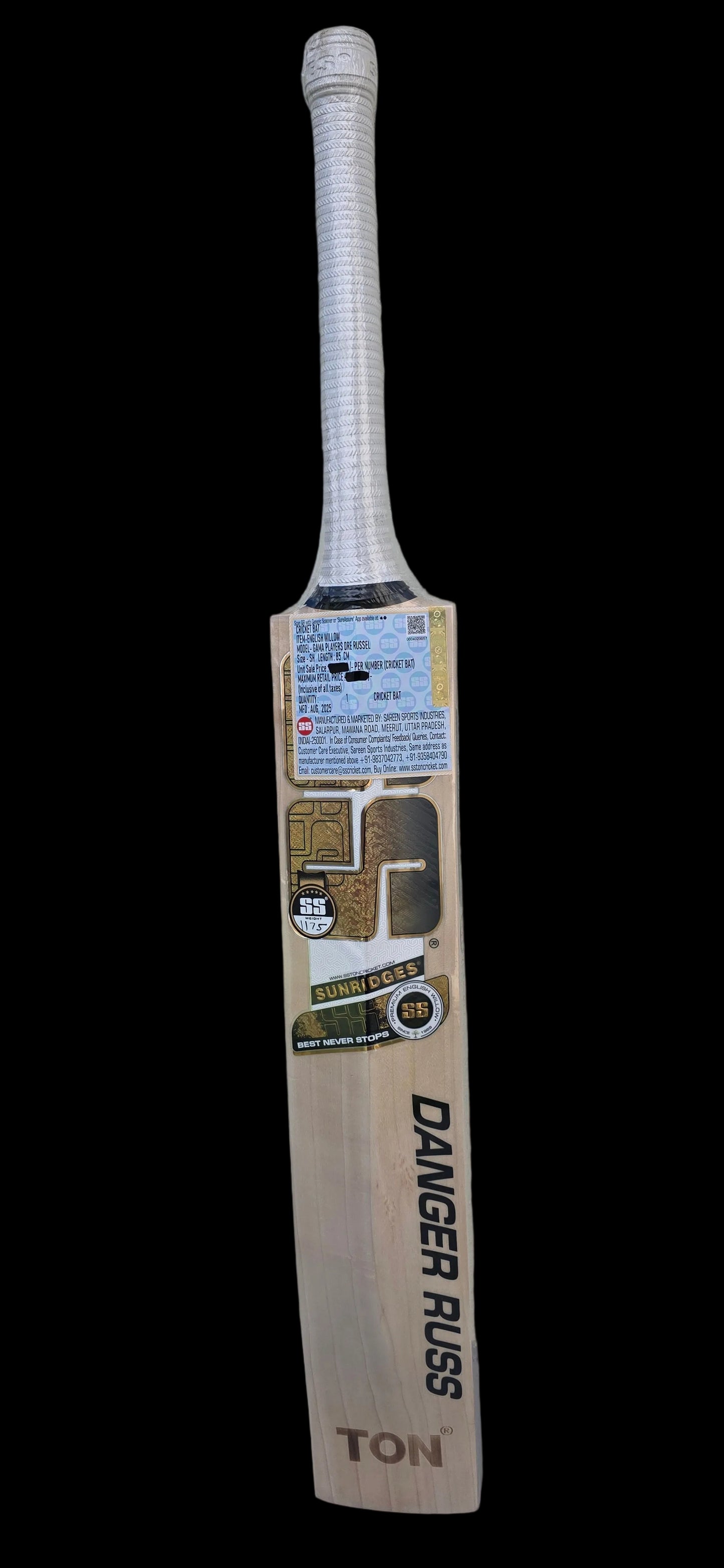 SS DRE RUSS GAMA PLAYERS CRICKET BAT ENGLISH WILLOW