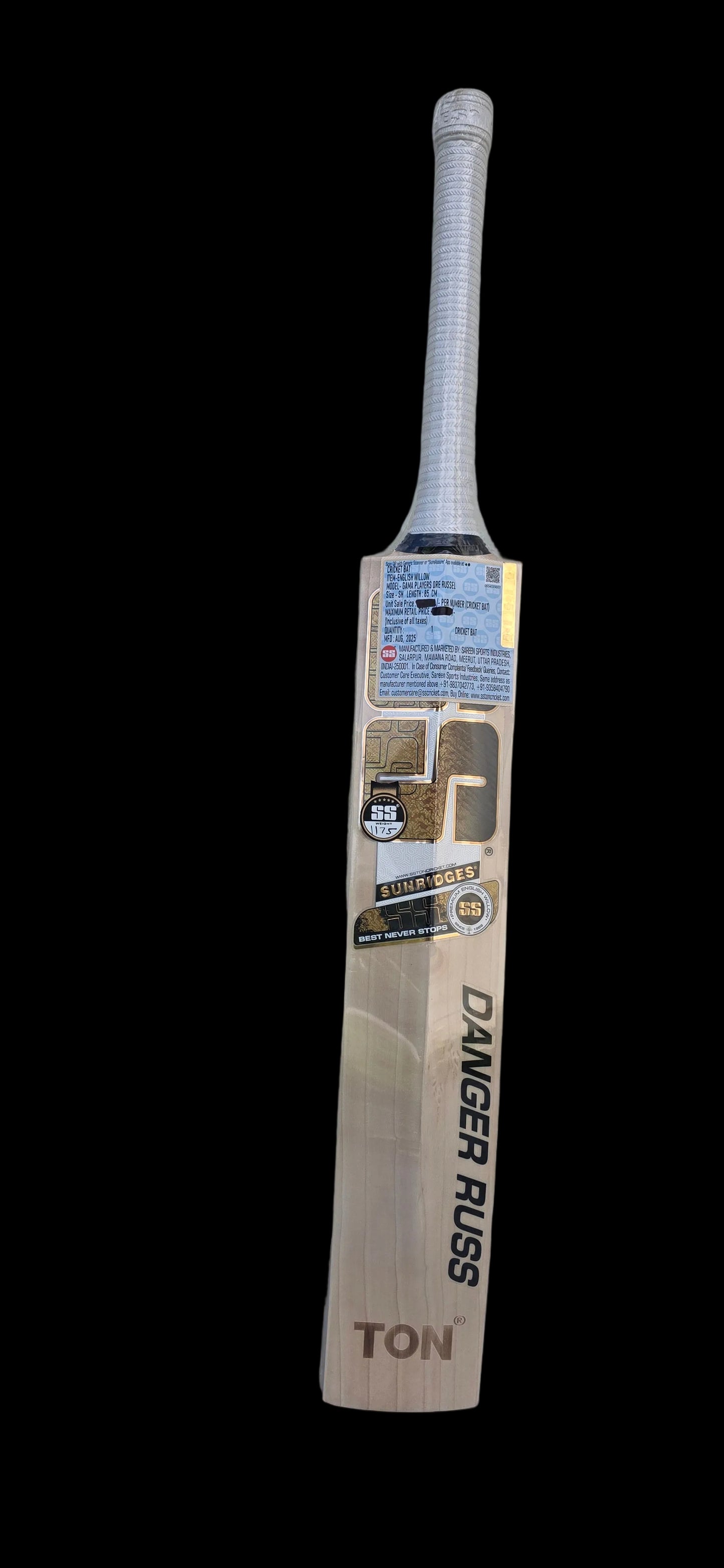 SS DRE RUSS GAMA PLAYERS CRICKET BAT ENGLISH WILLOW