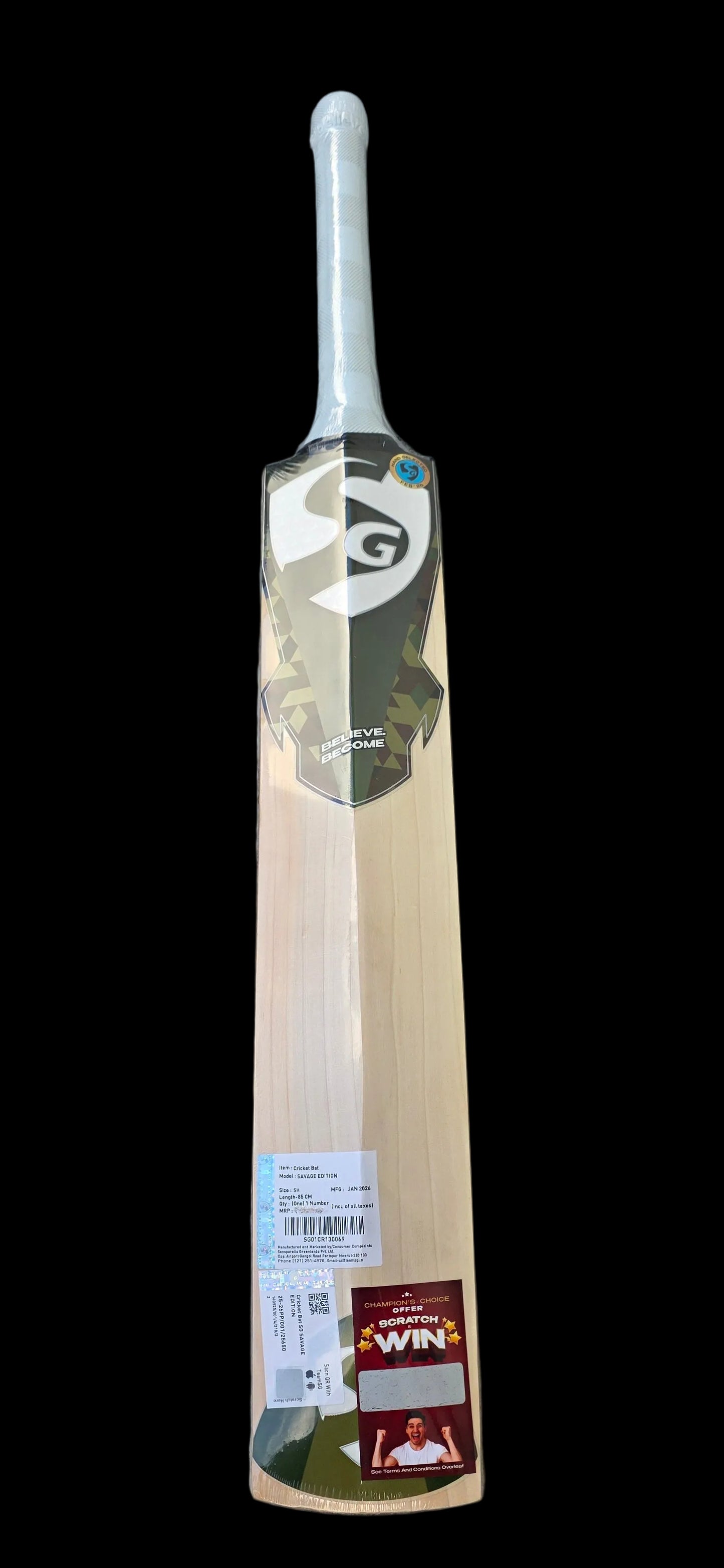 SG Savage Edition English Willow Cricket Bat (Hardik Pandya Series)
